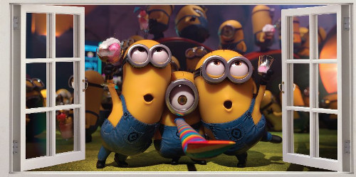 De minions hebben het raam open laten staan. De minions hebben het raam open laten staan.