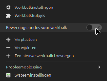 Bewerkingsmodus aan