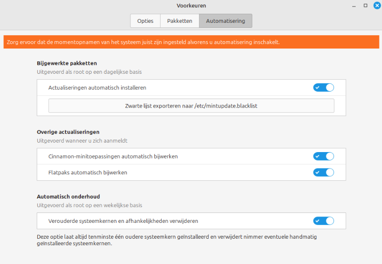Automatiseer alle updates